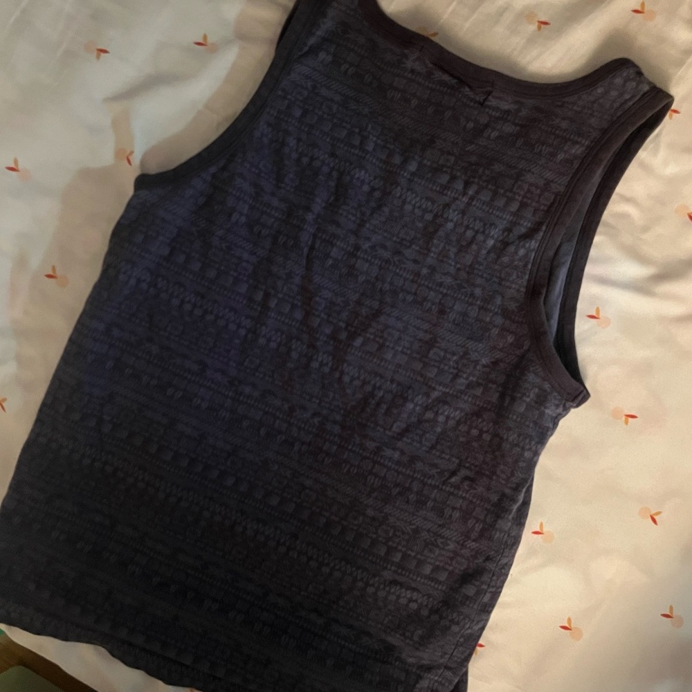 Navy Tank Top with Ringer Details - Picture 4 of 4